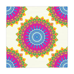 Vibrant Mandala Tablecloth - Ivory Home Decor - Blululi