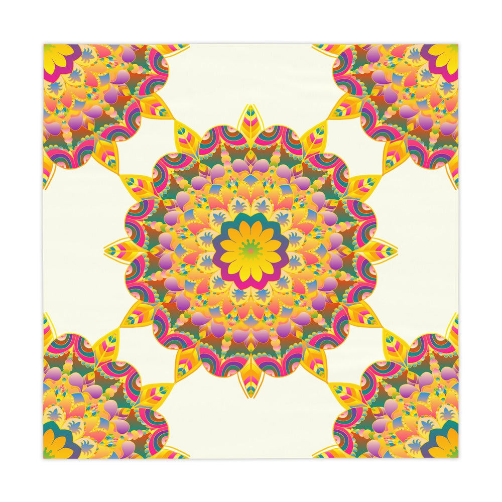 Vibrant Mandala Tablecloth - Ivory Home Decor - Blululi