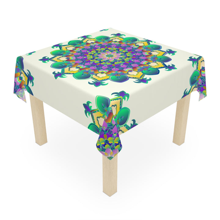 Vibrant Mandala Tablecloth - Ivory - Home Decor Home Decor - Blululi