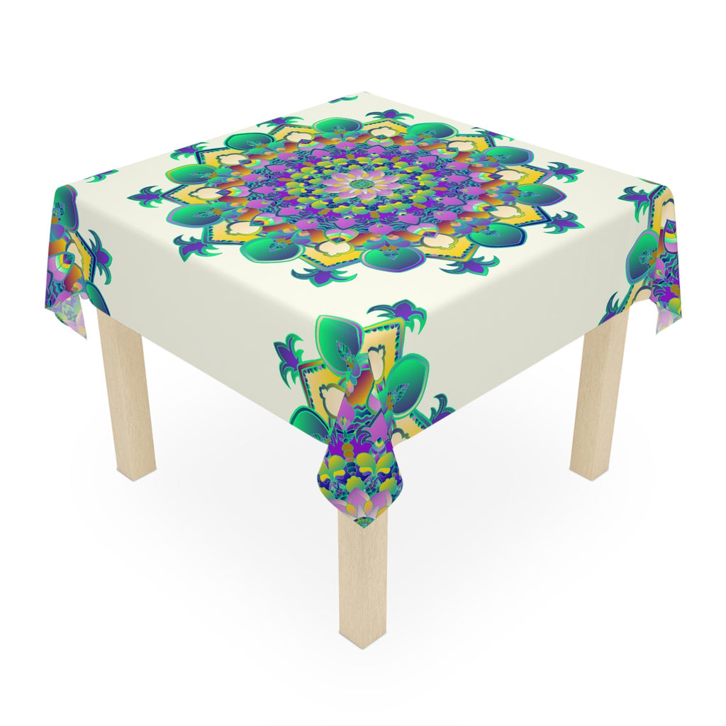 Vibrant Mandala Tablecloth - Ivory - Home Decor Home Decor - Blululi