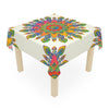 Vibrant Mandala Tablecloth, Ivory - Intricate Design Home Decor - Blululi