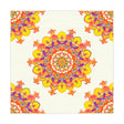 Vibrant Mandala Tablecloth, Ivory - Intricate Design Home Decor - Blululi