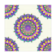 Vibrant Mandala Tablecloth - Ivory, Purple, Green & Yellow Home Decor - Blululi