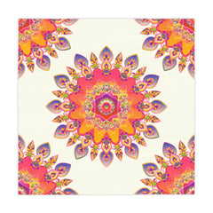 Vibrant Mandala Tablecloth, Ivory - Spiritual Home Decor Home Decor - Blululi