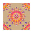 Vibrant Mandala Tablecloth - Pink, Orange, Yellow Home Decor - Blululi