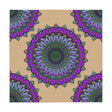 Vibrant Mandala Tablecloth - Purple, Green & Blue Home Decor - Blululi