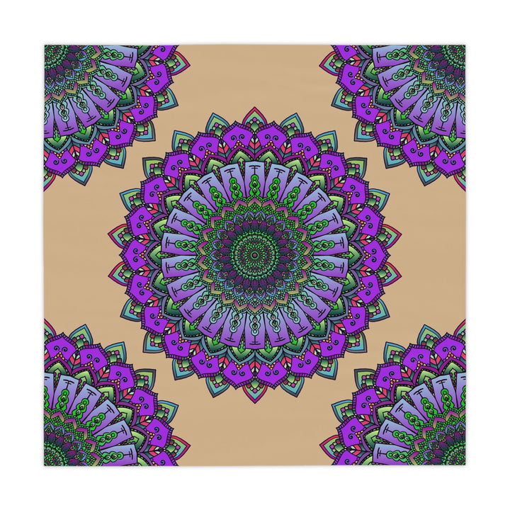 Vibrant Mandala Tablecloth - Purple, Green & Blue Home Decor - Blululi