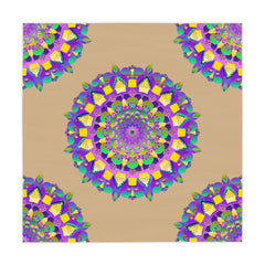 Vibrant Mandala Tablecloth - Purple & Green Home Decor - Blululi