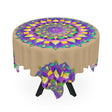 Vibrant Mandala Tablecloth - Purple & Green Home Decor - Blululi
