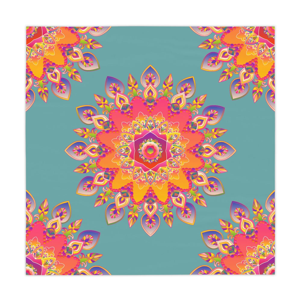 Vibrant Mandala Tablecloth - Sage Green Home Decor - Blululi