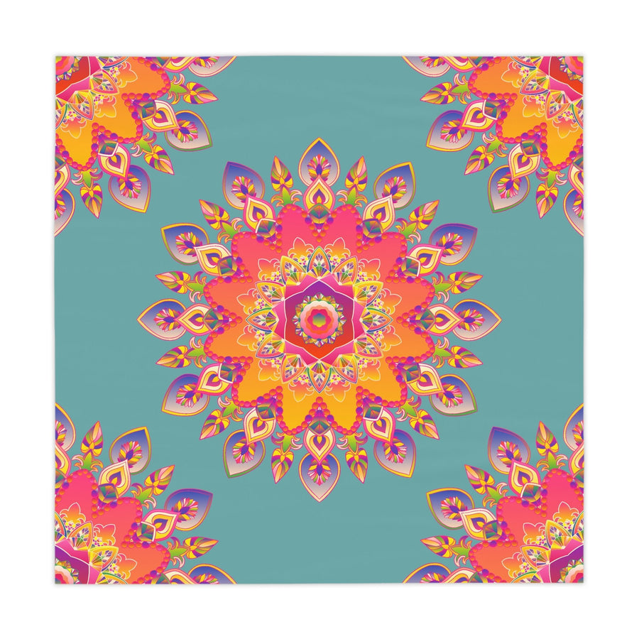 Vibrant Mandala Tablecloth - Sage Green Home Decor - Blululi