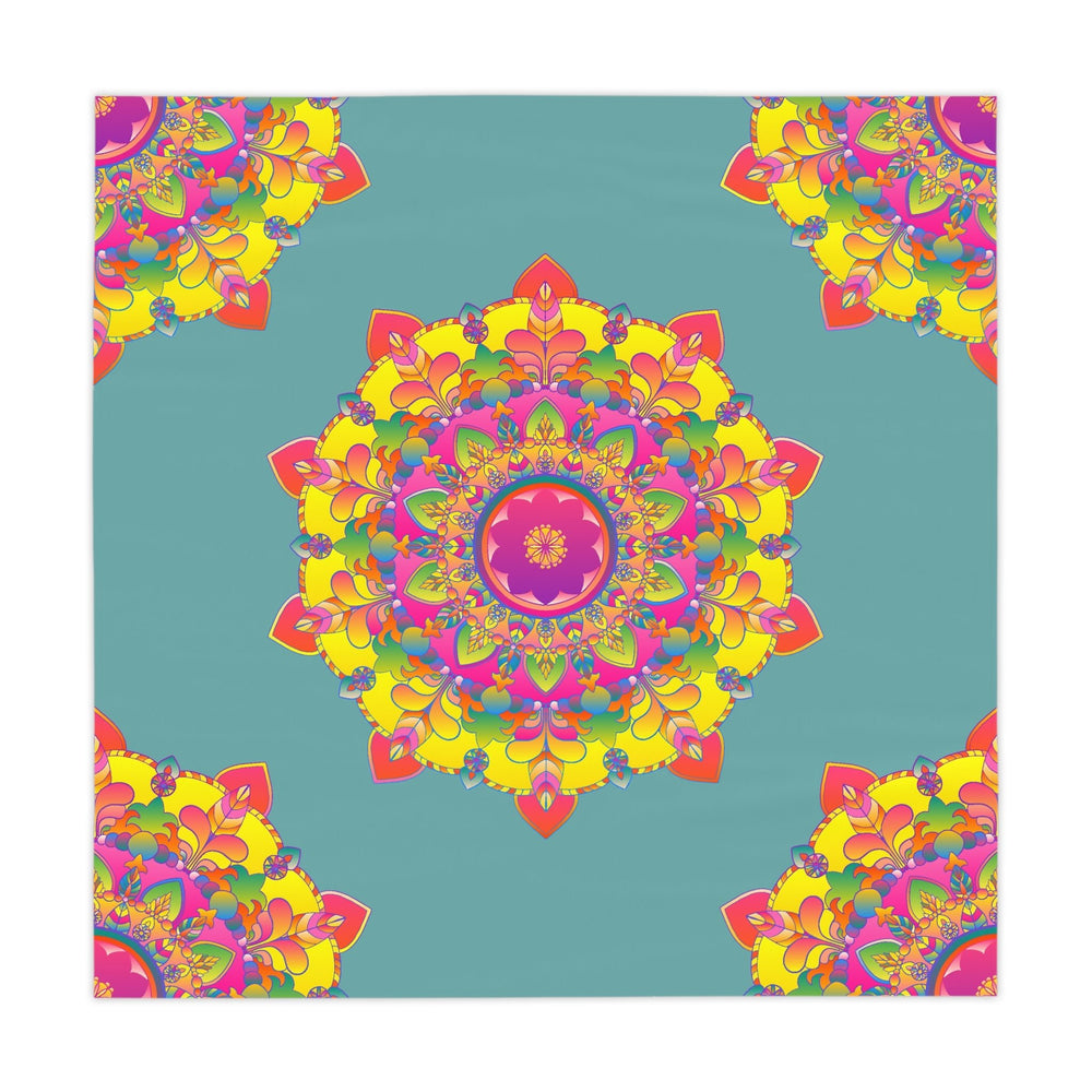 Vibrant Mandala Tablecloth - Sage Green Home Decor - Blululi