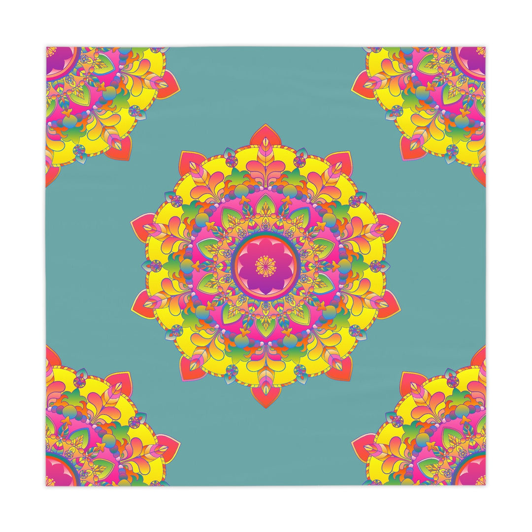 Vibrant Mandala Tablecloth - Sage Green Home Decor - Blululi