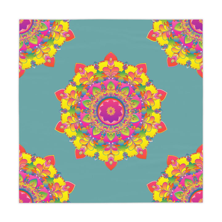 Vibrant Mandala Tablecloth - Sage Green Home Decor - Blululi