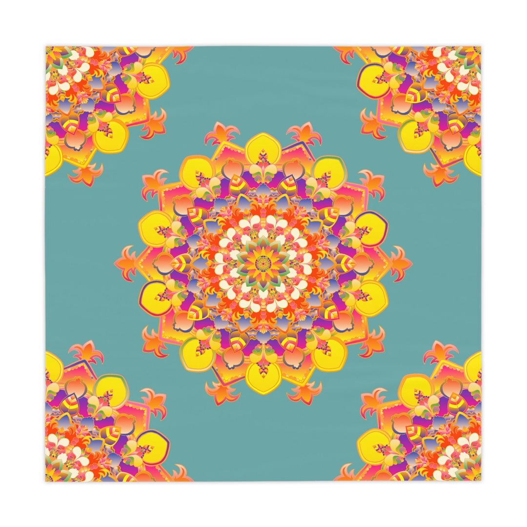 Vibrant Mandala Tablecloth - Sage Green Home Decor - Blululi