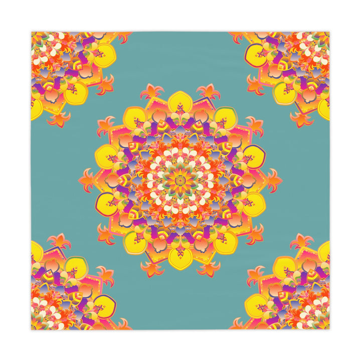 Vibrant Mandala Tablecloth - Sage Green Home Decor - Blululi