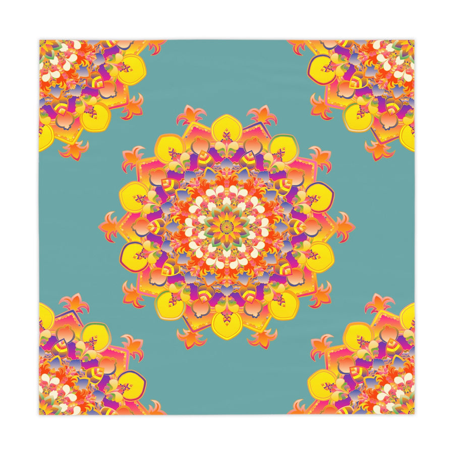 Vibrant Mandala Tablecloth - Sage Green Home Decor - Blululi