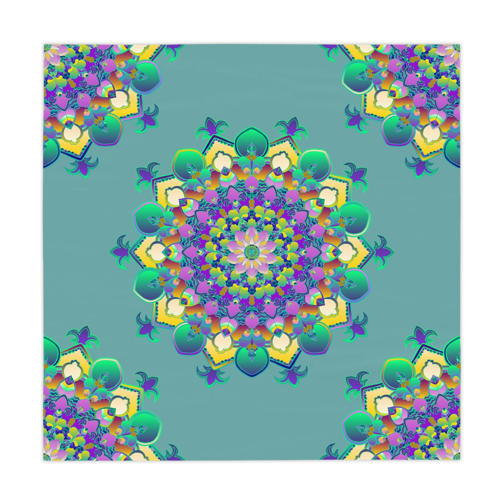 Vibrant Mandala Tablecloth - Sage Green Home Decor - Blululi