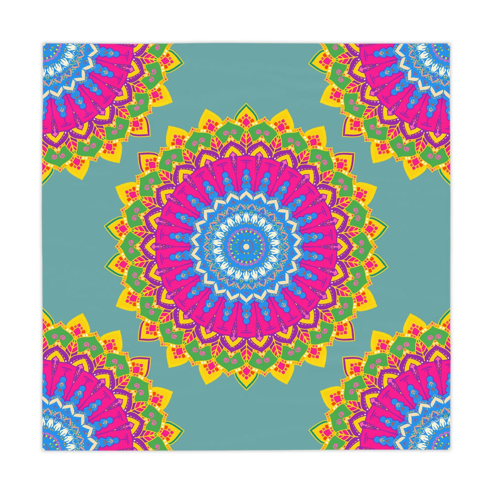 Vibrant Mandala Tablecloth - Sage Green Home Decor - Blululi
