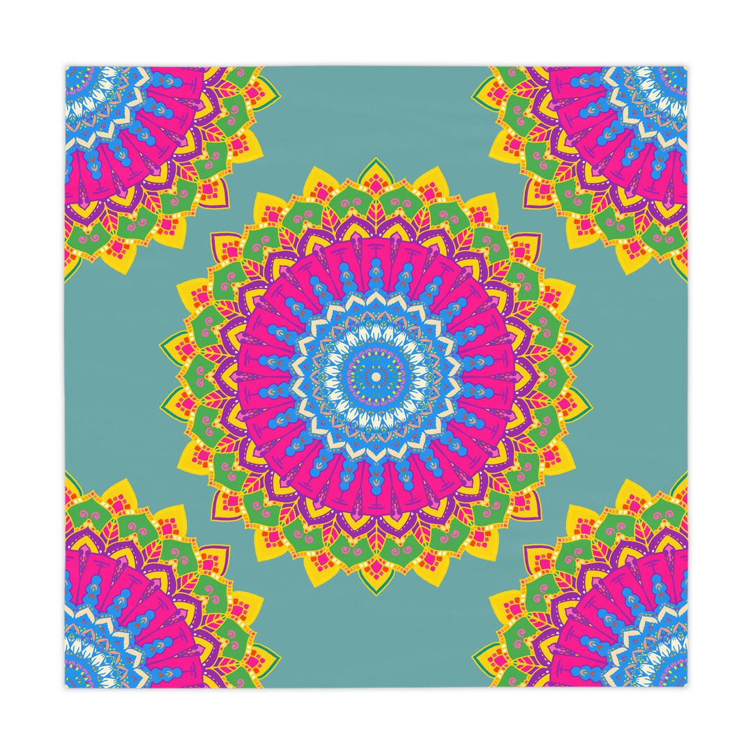 Vibrant Mandala Tablecloth - Sage Green Home Decor - Blululi