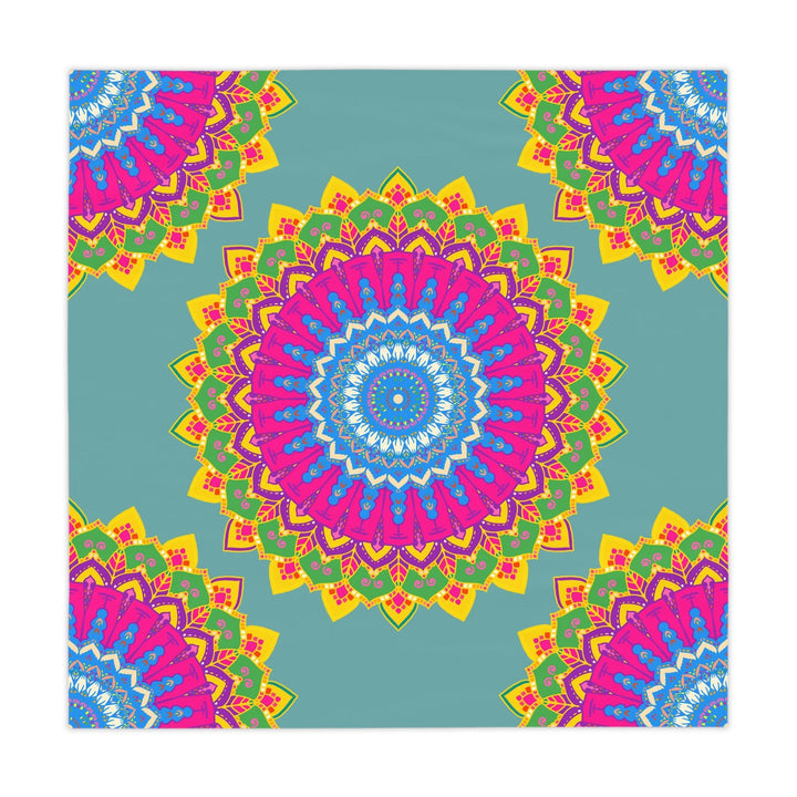 Vibrant Mandala Tablecloth - Sage Green Home Decor - Blululi