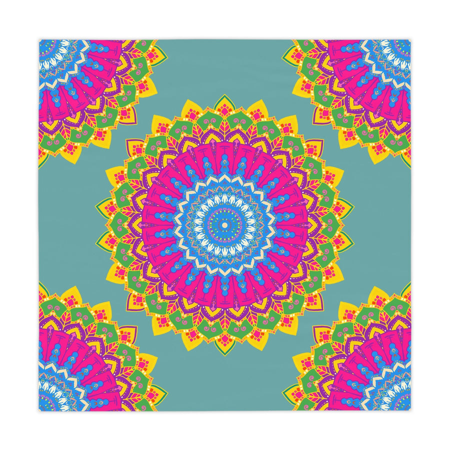 Vibrant Mandala Tablecloth - Sage Green Home Decor - Blululi