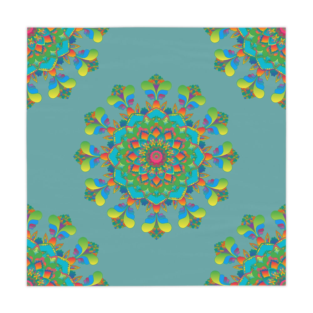 Vibrant Mandala Tablecloth - Sage Green Home Decor - Blululi