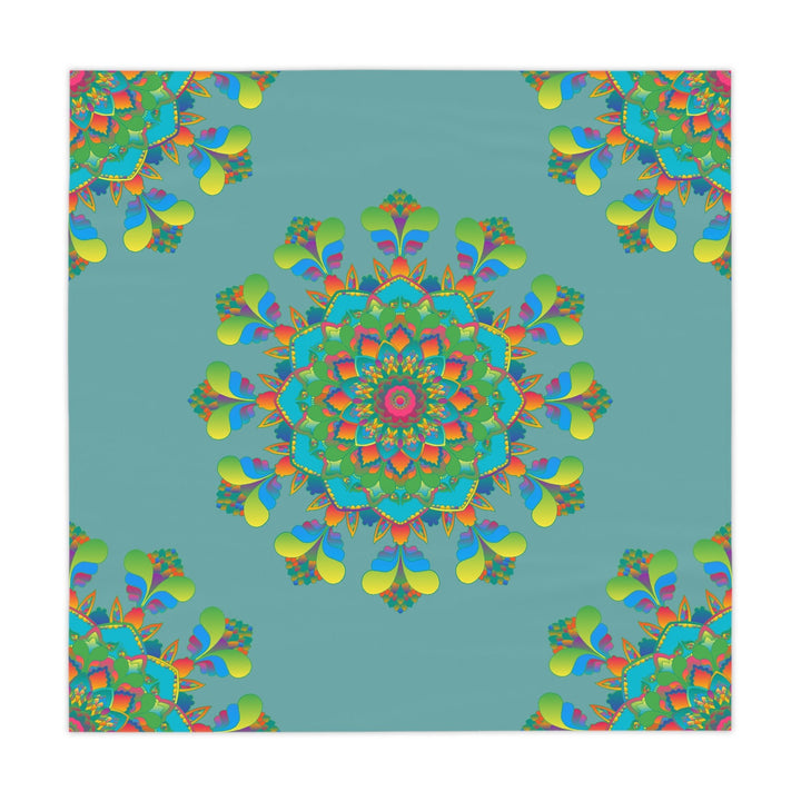 Vibrant Mandala Tablecloth - Sage Green Home Decor - Blululi