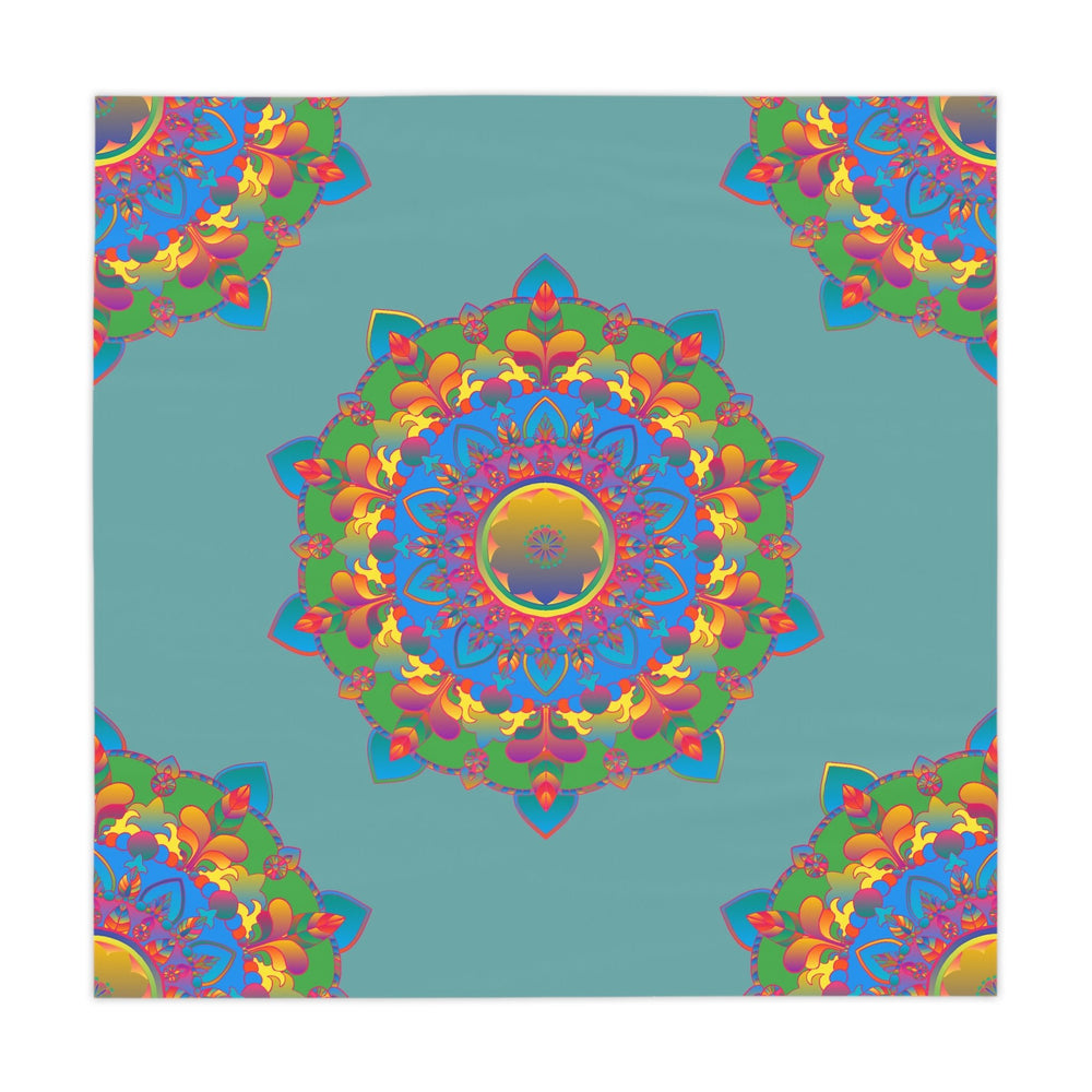 Vibrant Mandala Tablecloth - Sage Green Home Decor - Blululi