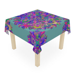 Vibrant Mandala Tablecloth - Sage Green Home Decor - Blululi