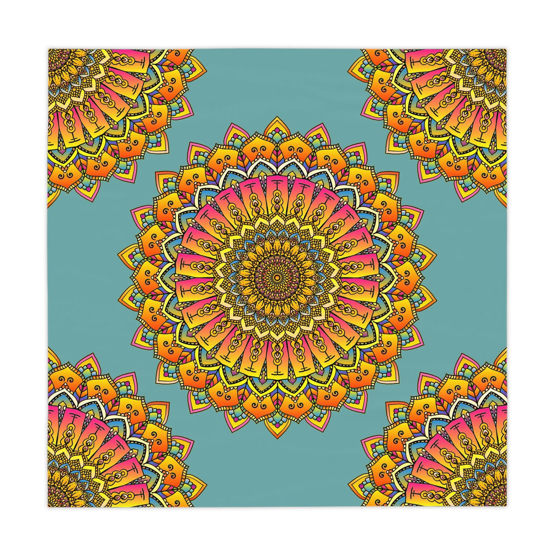 Vibrant Mandala Tablecloth - Sage Green Home Decor - Blululi