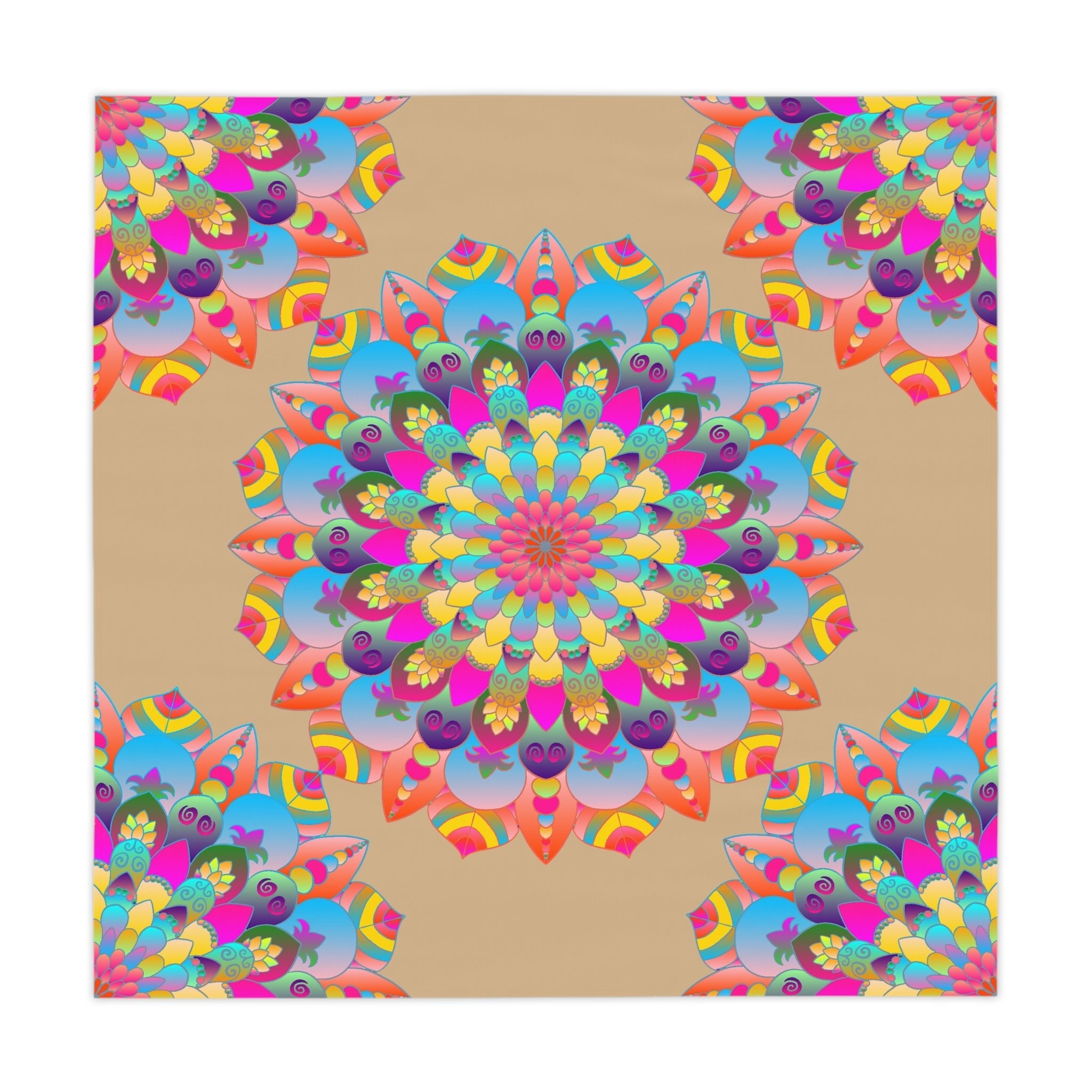 Vibrant Mandala Tablecloth - Sand Art Decor Home Decor - Blululi