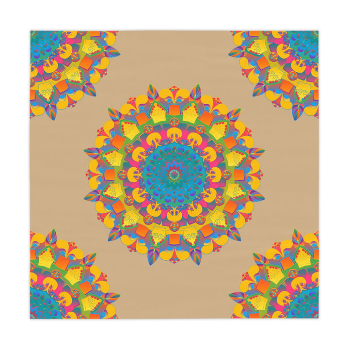 Vibrant Mandala Tablecloth - Sand Art Decor Home Decor - Blululi