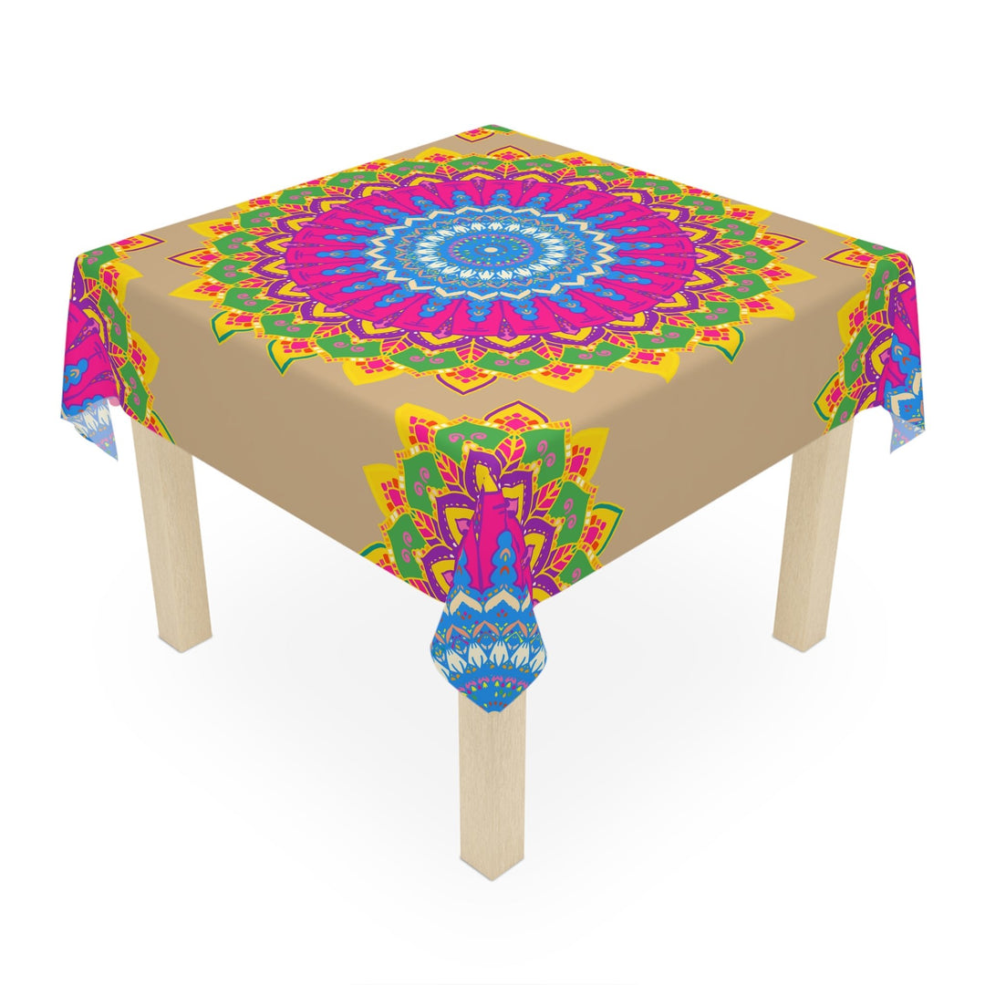 Vibrant Mandala Tablecloth - Sand Art Decor Home Decor - Blululi