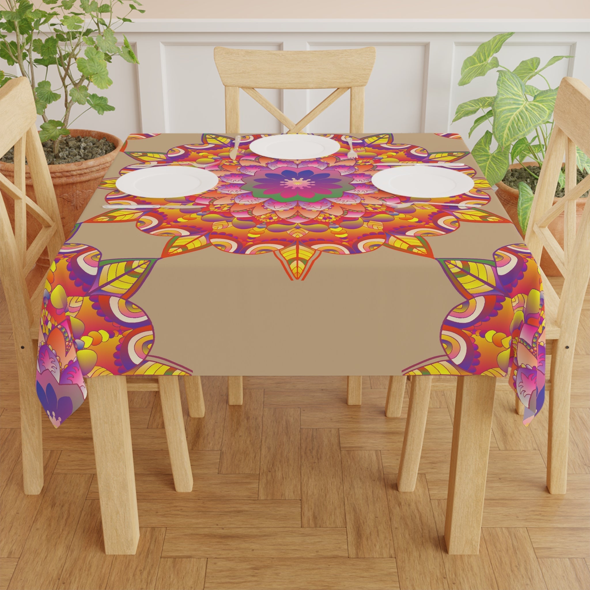 Vibrant Mandala Tablecloth - Sand Art Decor Home Decor - Blululi