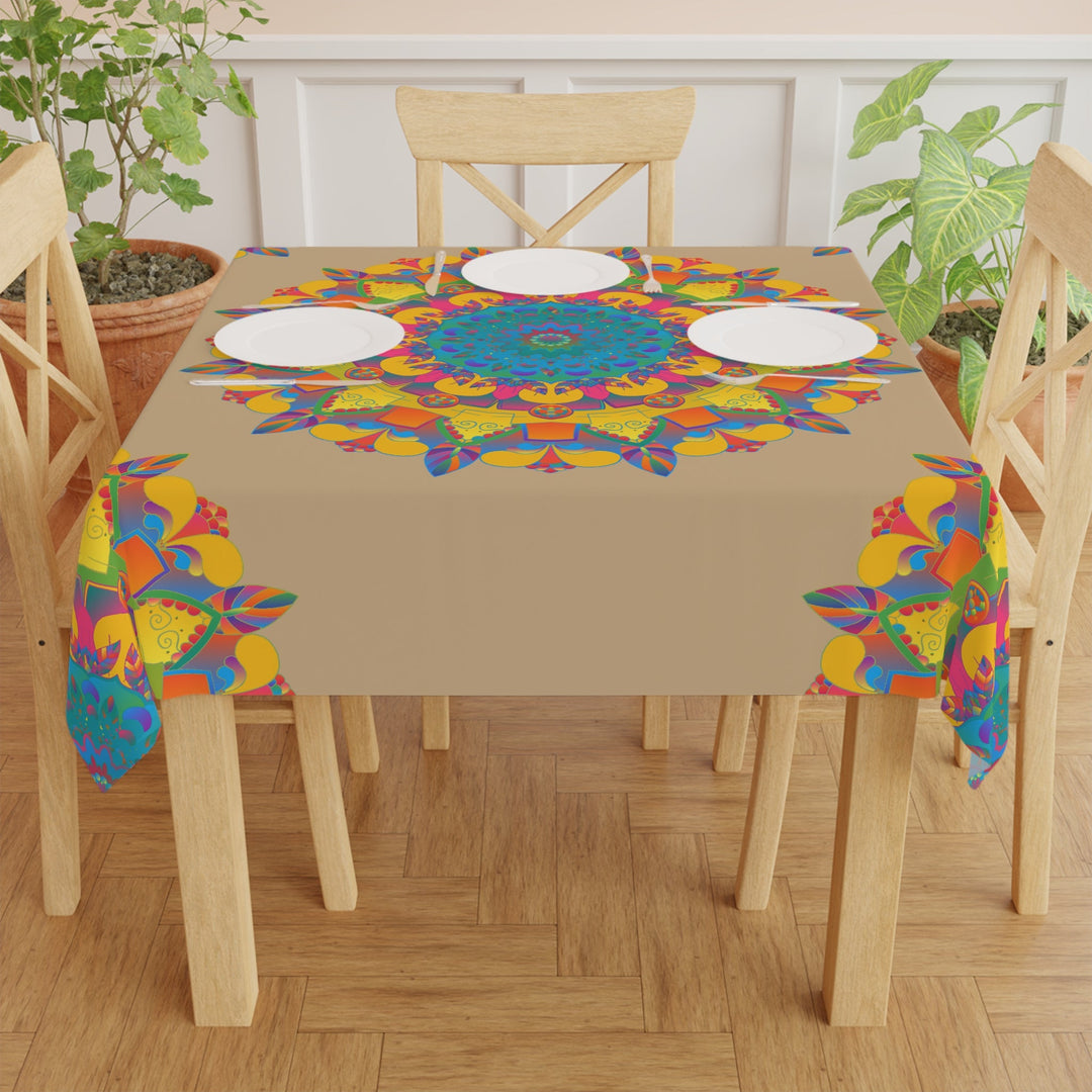 Vibrant Mandala Tablecloth - Sand Art Decor Home Decor - Blululi