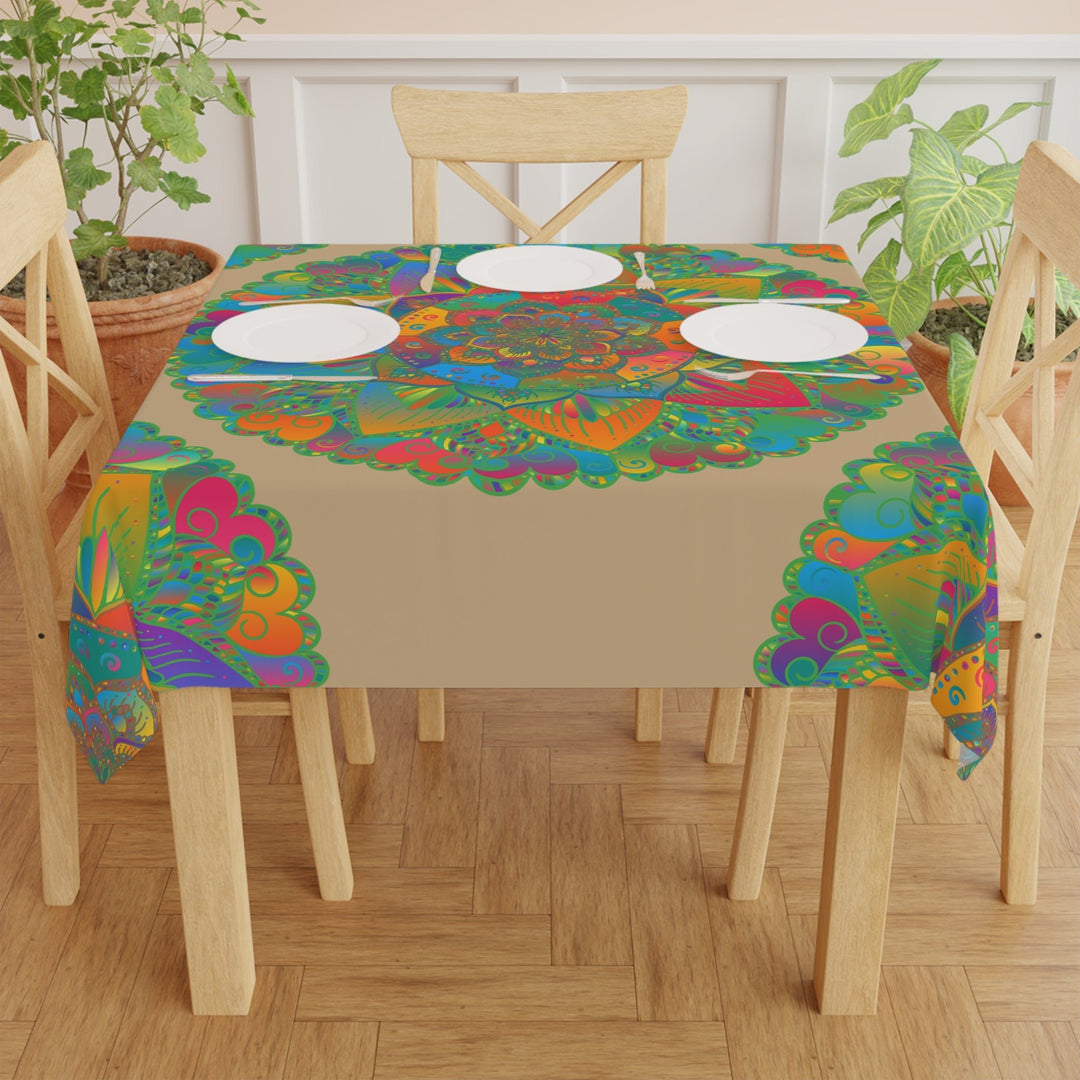 Vibrant Mandala Tablecloth - Sand Art Decor Home Decor - Blululi