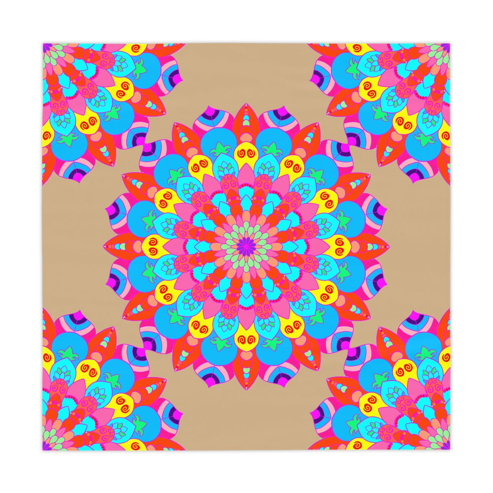 Vibrant Mandala Tablecloth - Sand Beach Design Home Decor - Blululi