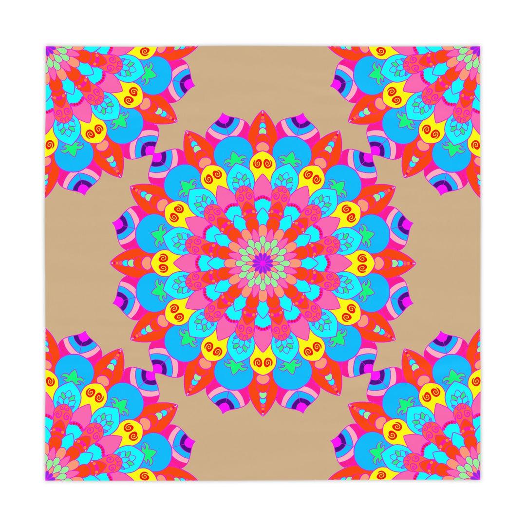 Vibrant Mandala Tablecloth - Sand Beach Design Home Decor - Blululi