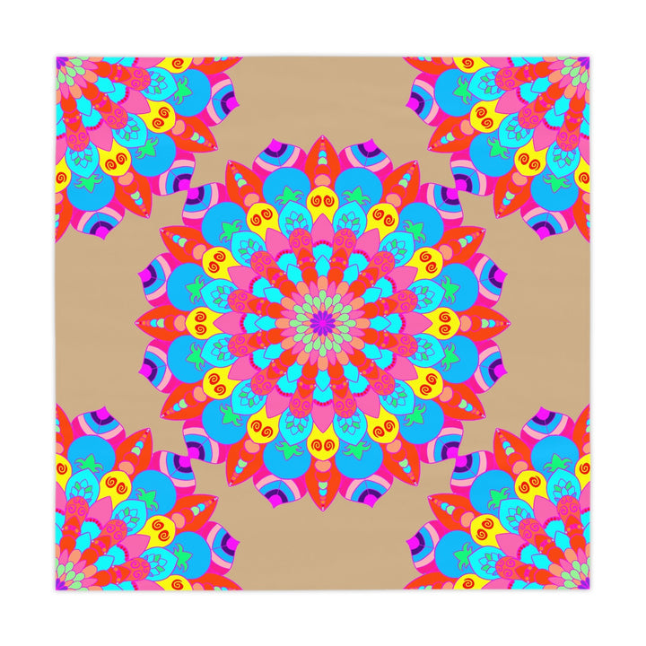 Vibrant Mandala Tablecloth - Sand Beach Design Home Decor - Blululi