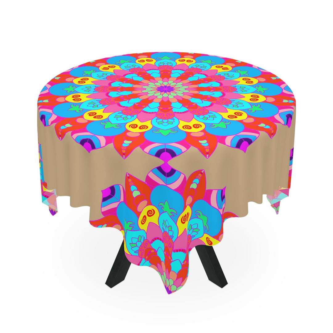 Vibrant Mandala Tablecloth - Sand Beach Design Home Decor - Blululi