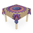 Vibrant Mandala Tablecloth - Sand & Black Home Decor - Blululi