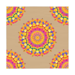 Vibrant Mandala Tablecloth - Sand & Black Home Decor - Blululi