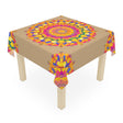 Vibrant Mandala Tablecloth - Sand & Black Home Decor - Blululi