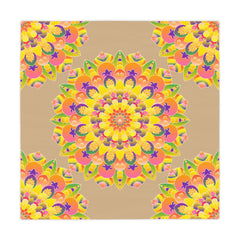 Vibrant Mandala Tablecloth - Sand, Bohemian Decor Home Decor - Blululi