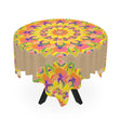 Vibrant Mandala Tablecloth - Sand, Bohemian Decor Home Decor - Blululi