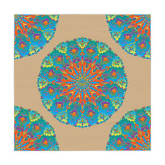 Vibrant Mandala Tablecloth - Sand, Boho Decor Home Decor - Blululi