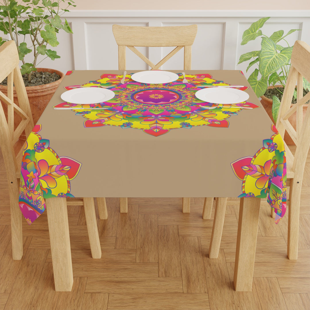 Vibrant Mandala Tablecloth - Sand & Color Home Decor - Blululi