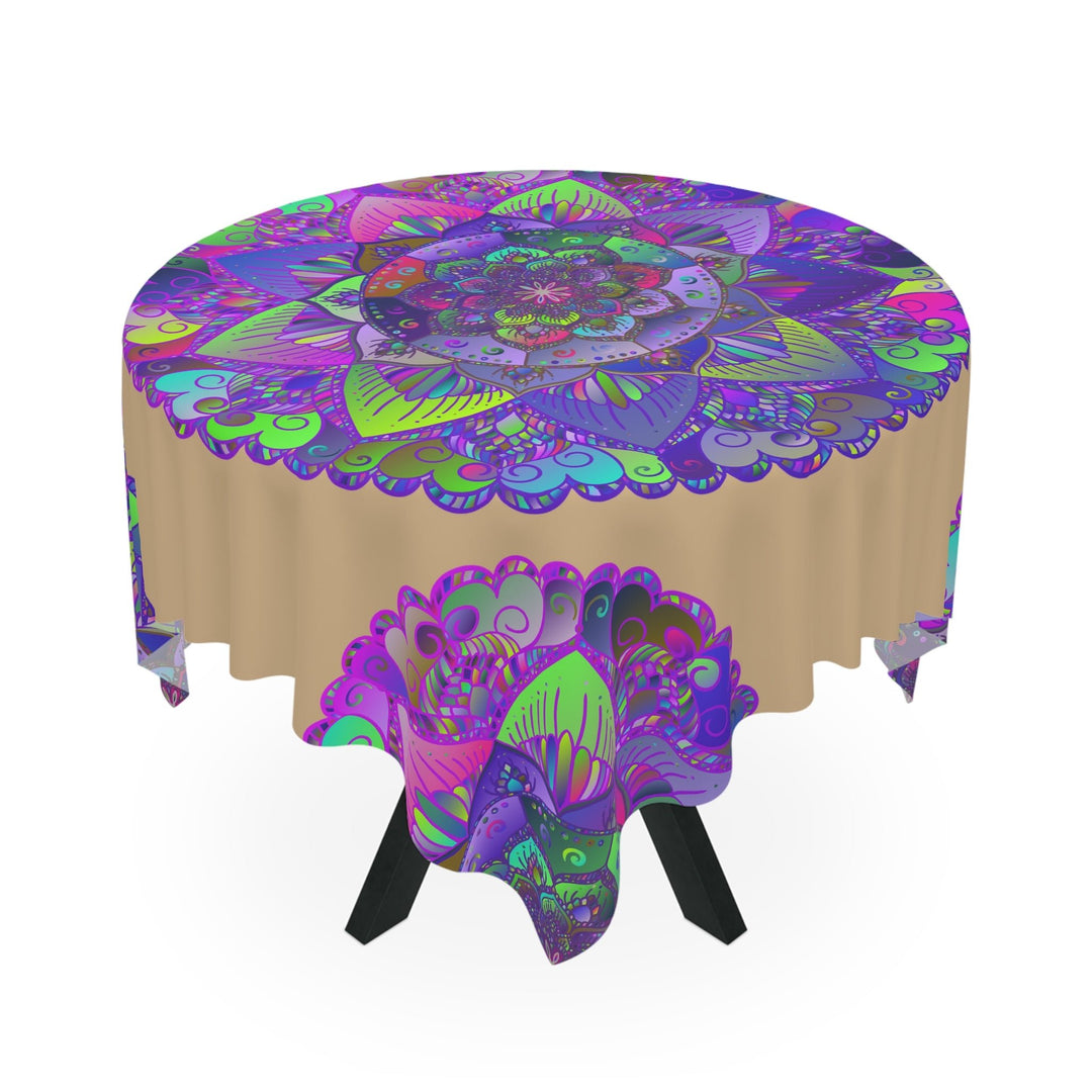 Vibrant Mandala Tablecloth - Sand & Colorful Home Decor - Blululi
