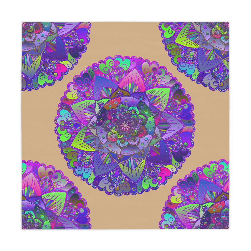 Vibrant Mandala Tablecloth - Sand & Colorful Home Decor - Blululi